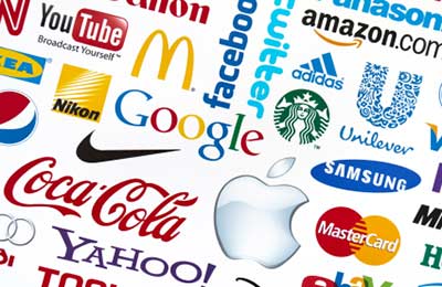 تصویری از لوگو شرکت‌های معتبر مانند گوگل ، کوکاکولا، اپل در کنار هم
